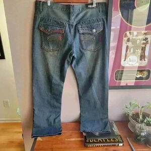 RESET Fashion DENIM Men's Jeans Blue/ Light Wash 40×32 Pockets Straight Classic